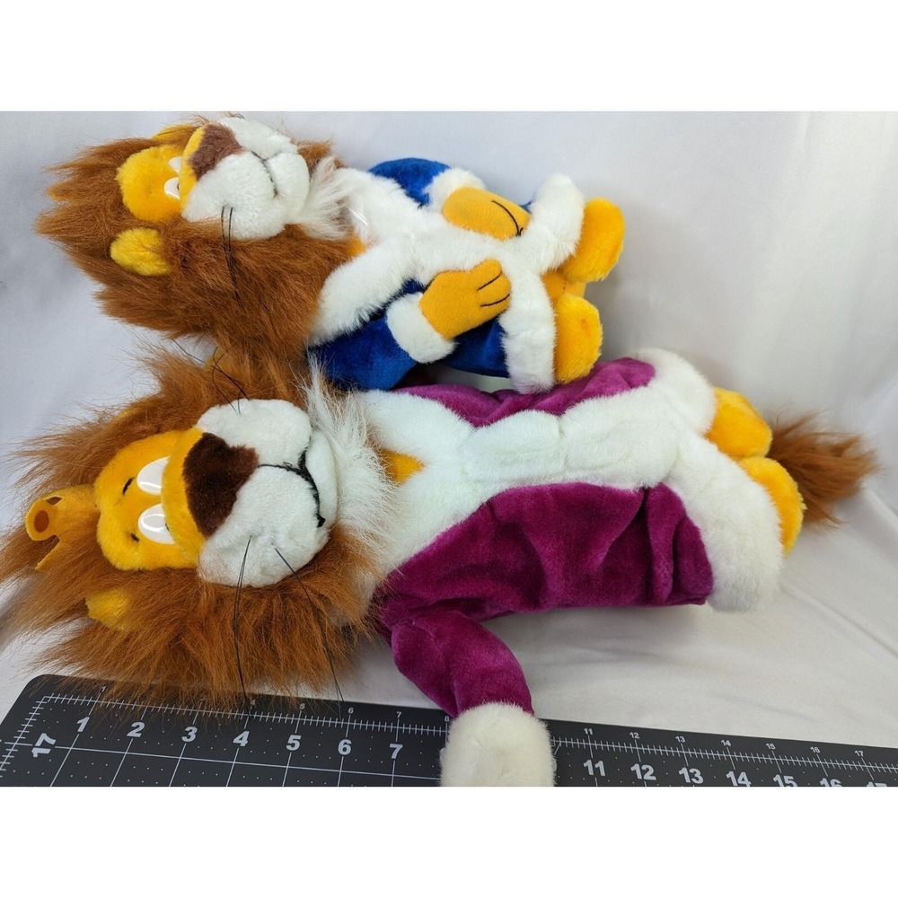 Liberty Toy Lion Plush Lot 16 12 Inch 1993 King the Jungle Crown Robe Stuffed - Picture 9 of 9
